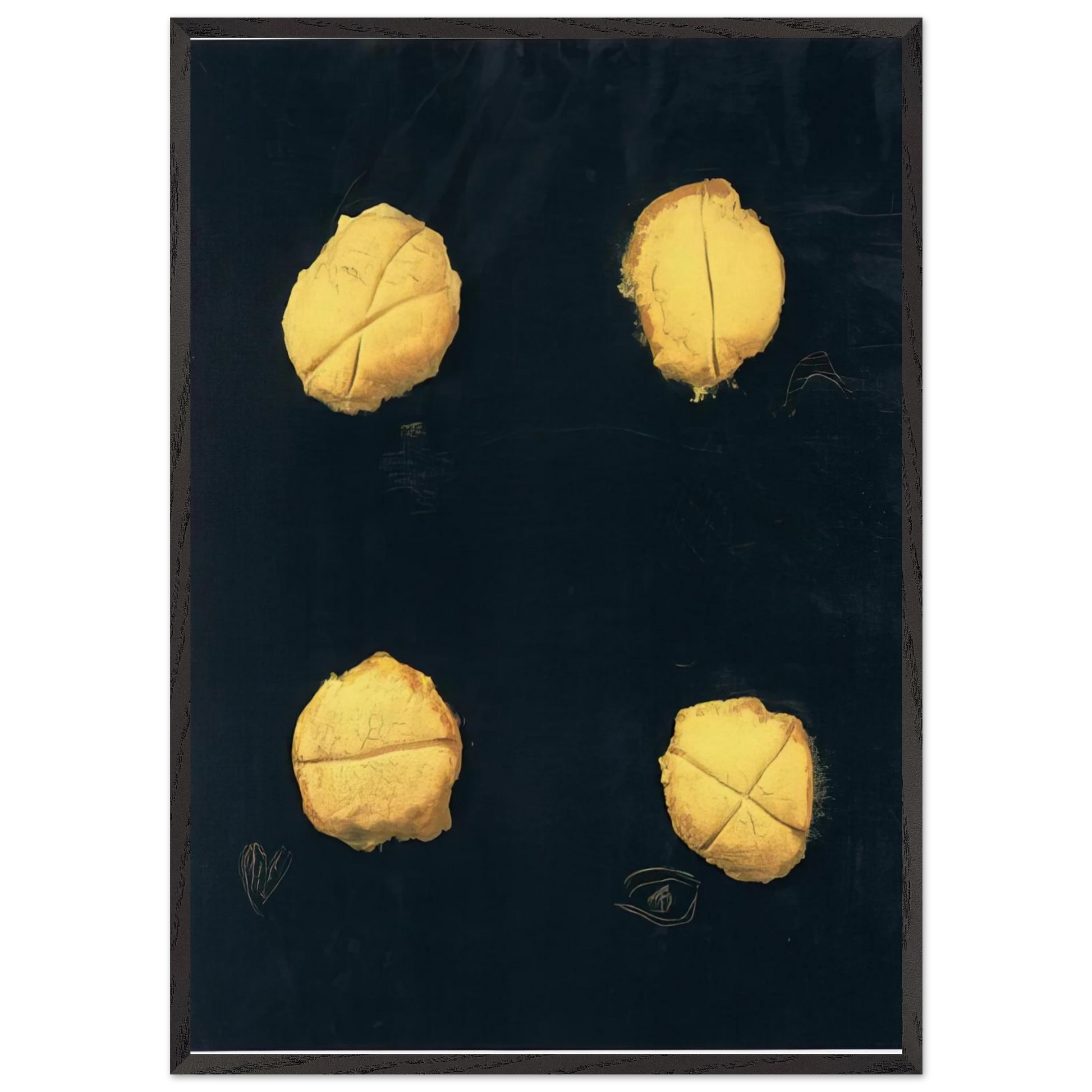 FOUR 1992 - Antoni Tapies Framed Art Print – Black Wooden Frame - Default Title - -Framed Art Print