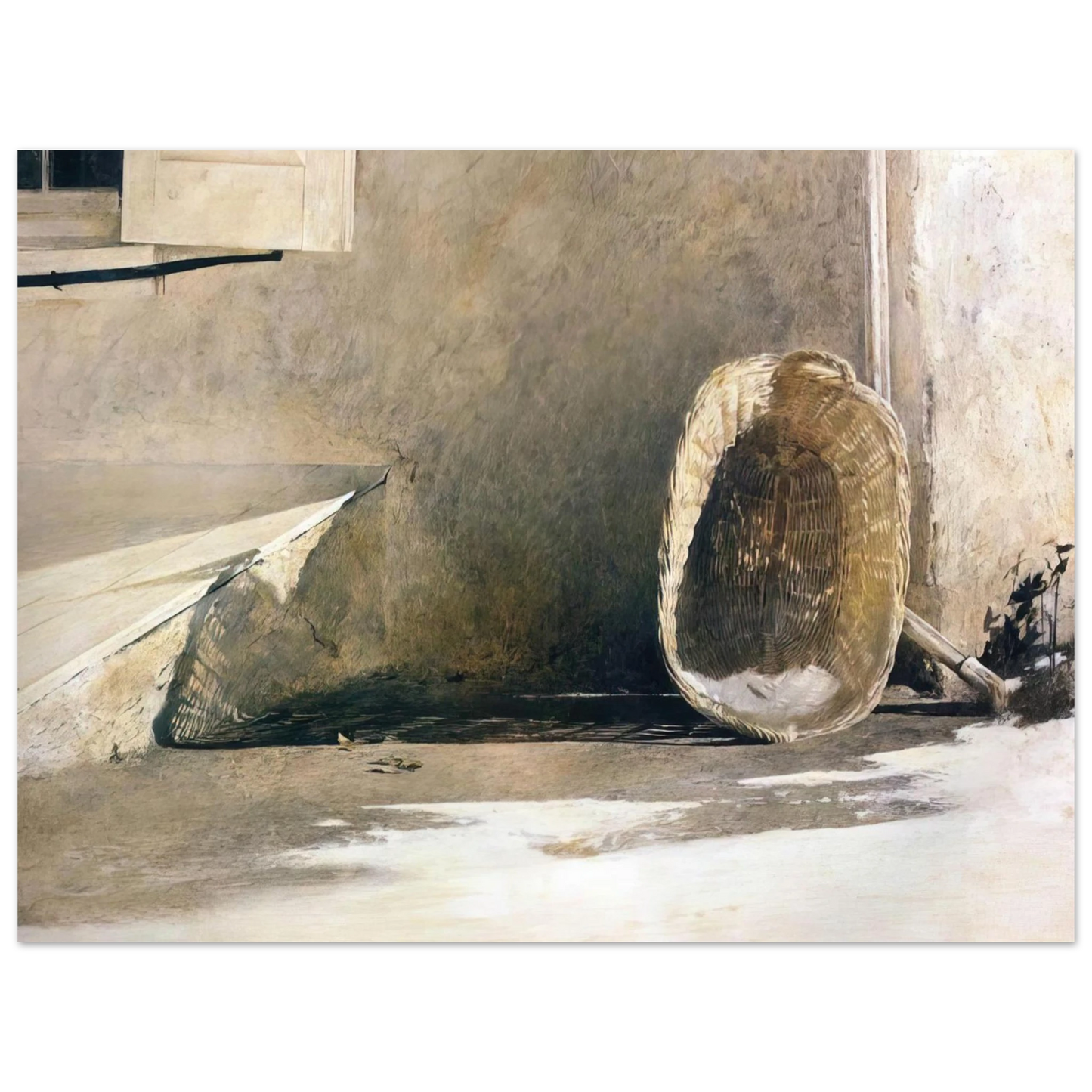Andrew Wyeth - MONDAY MORNING Wall Art - 21x29.7 cm / 8x12" - Premium Wooden Framed Poster With Fine Art Paper - Wood frame