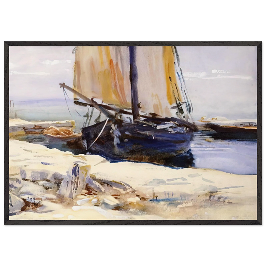 Above Lake Garda at San Vigilio - John Singer Sargent Framed Art Print – Black Wooden Frame - Default Title - -Framed Art Print