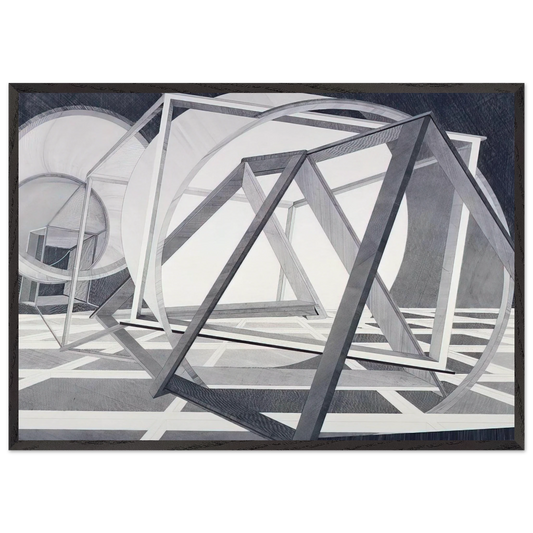 Straits of Malacca - Al Held Framed Art Print – Black Wooden Frame - Default Title - -Framed Art Print