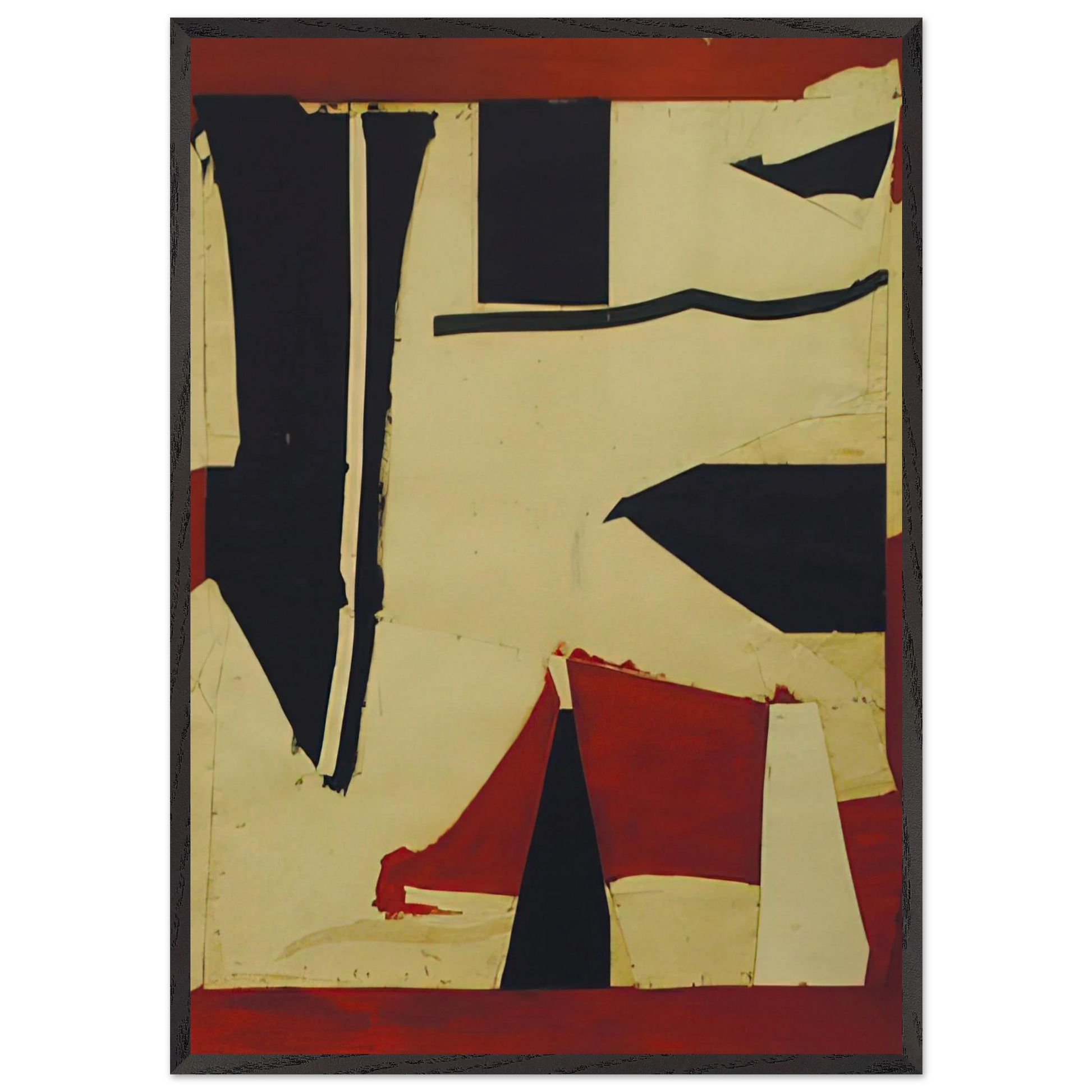 Banner - 1962 - Larry Zox 70x100 cm / 28x40 inches Framed Art Print – Black Wooden Frame