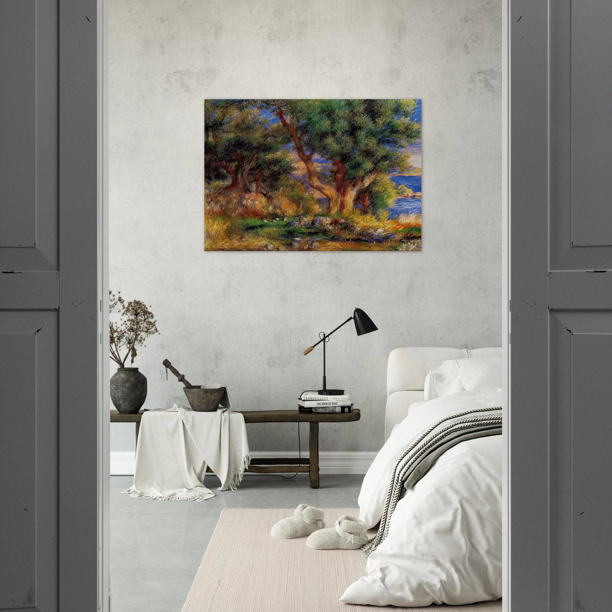 Landscape near Manton - Pierre-Auguste Renoir Brushed Aluminum Print - 70x100 cm / 28x40 inches | Pierre-Auguste Renoir Aluminum Print | Pierre-Auguste Renoir Prints