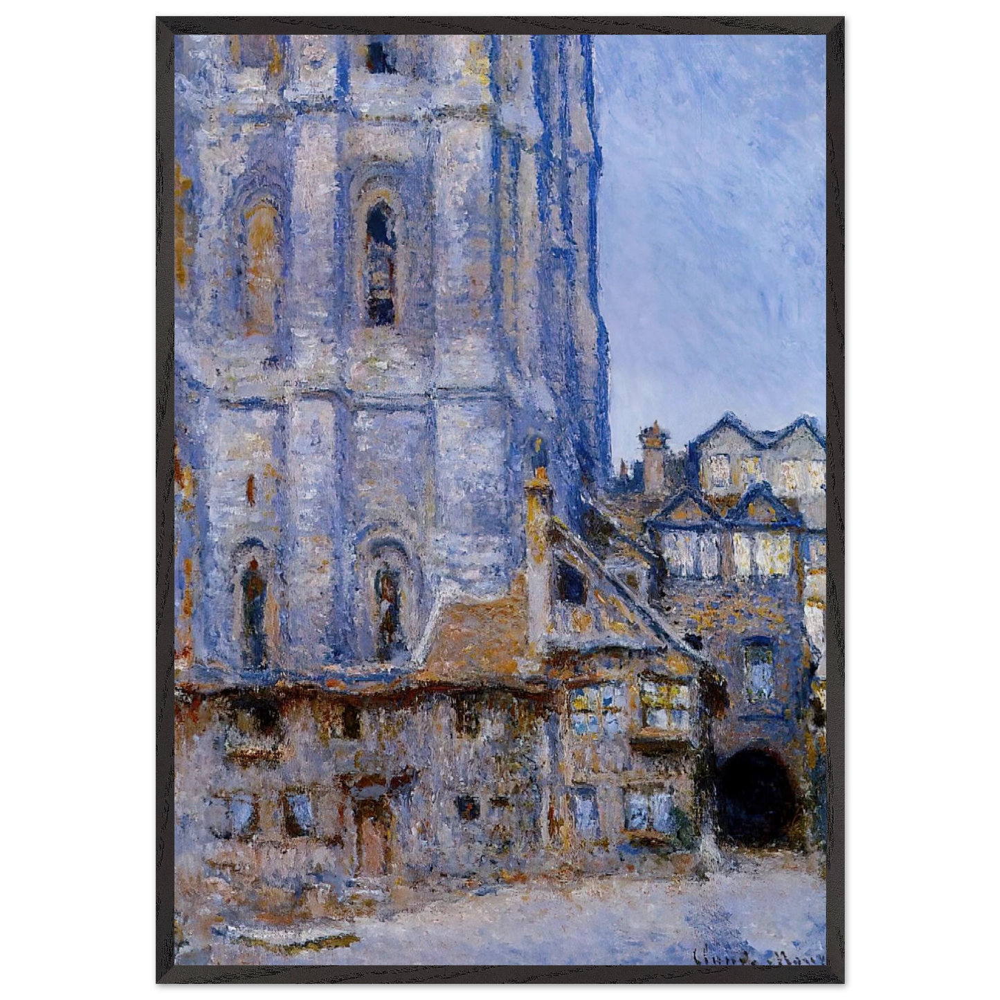 The Cour dAlbane - claude monet Framed Art Print – Black Wooden Frame - Default Title - -Framed Art Print