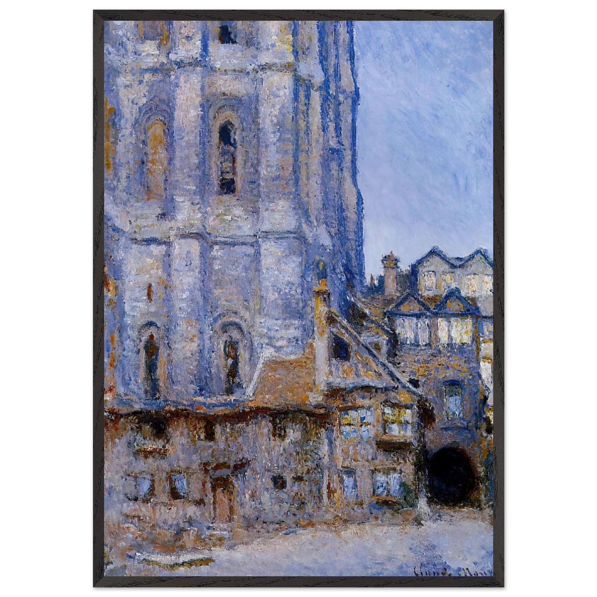 The Cour dAlbane - claude monet Framed Art Print – Black Wooden Frame - Default Title - -Framed Art Print