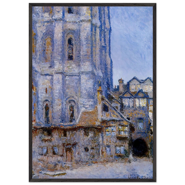 The Cour dAlbane - claude monet 70x100 cm / 28x40 inches Framed Art Print – Black Wooden Frame