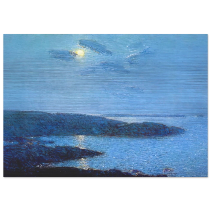 Moonlight - Childe Hassam Brushed Aluminum Print - 70x100 cm / 28x40 inches | Childe Hassam Aluminum Print | Childe Hassam Prints