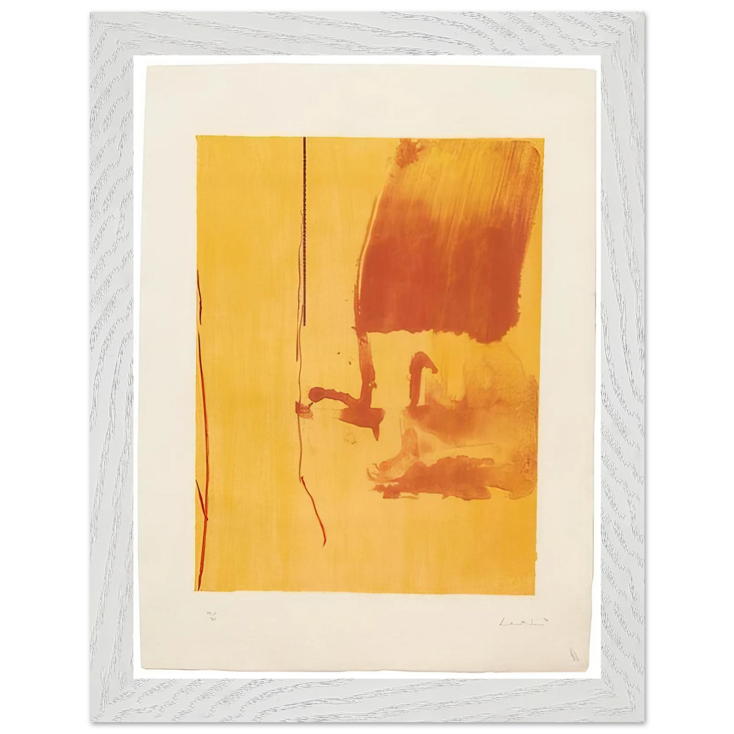 Helen Frankenthaler - Harvest - 1976 Wall art - 13x18 cm / 5x7 inches - Premium Wooden Framed Poster With Fine Art Paper - White frame