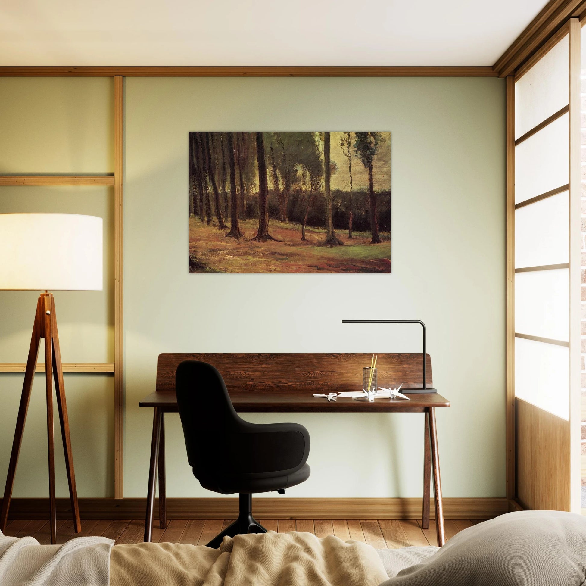 Edge of a Wood - Vincent van Gogh Brushed Aluminum Print - 70x100 cm / 28x40 inches | Vincent van Gogh Aluminum Print | Vincent van Gogh Prints
