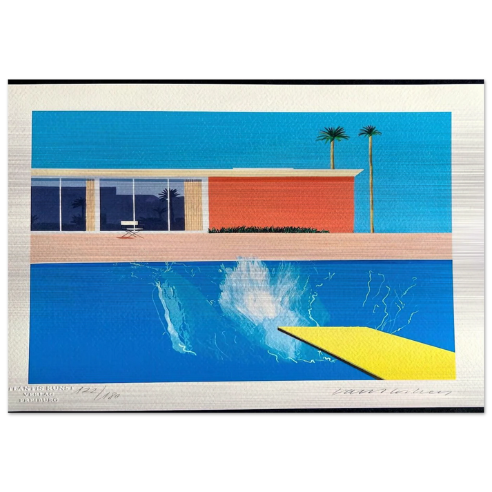 David Hockney - David Hockney Brushed Aluminum Print - 70x100 cm / 28x40 inches | David Hockney Aluminum Print | David Hockney Prints