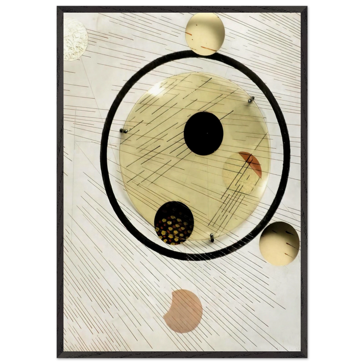 Space Modulator Experiment Aluminum 5 - Laszlo Moholy-Nagy 70x100 cm / 28x40 inches Framed Art Print – Black Wooden Frame