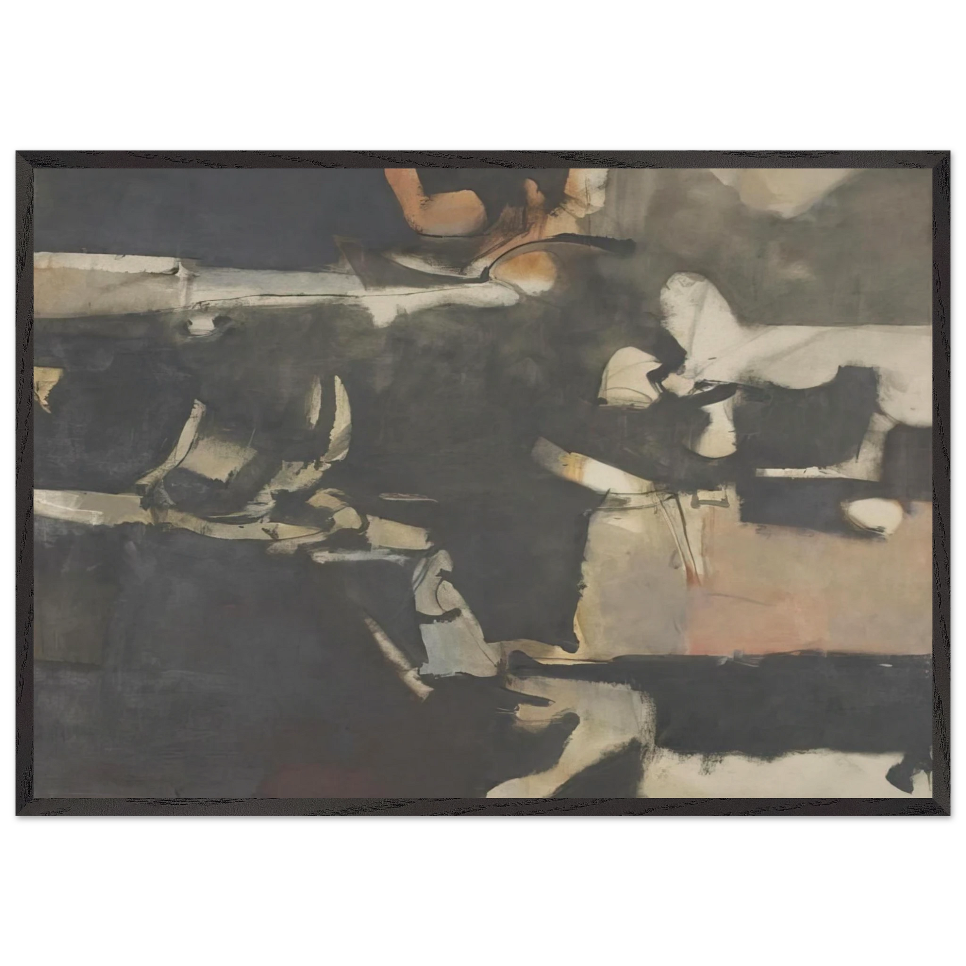 Albuquerque 20 - Richard Diebenkorn Framed Art Print – Black Wooden Frame - Default Title - -Framed Art Print