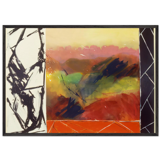 Railroad Gate - 1989 - Ronnie Landfield Framed Art Print – Black Wooden Frame - Default Title - -Framed Art Print