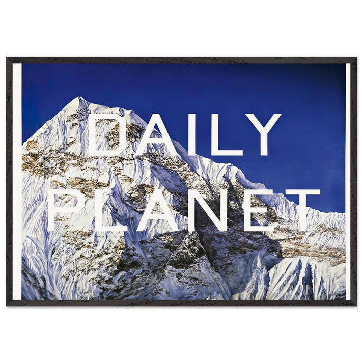 DAILY PLANET 2003 - Edward Ruscha 70x100 cm / 28x40 inches Framed Art Print – Black Wooden Frame