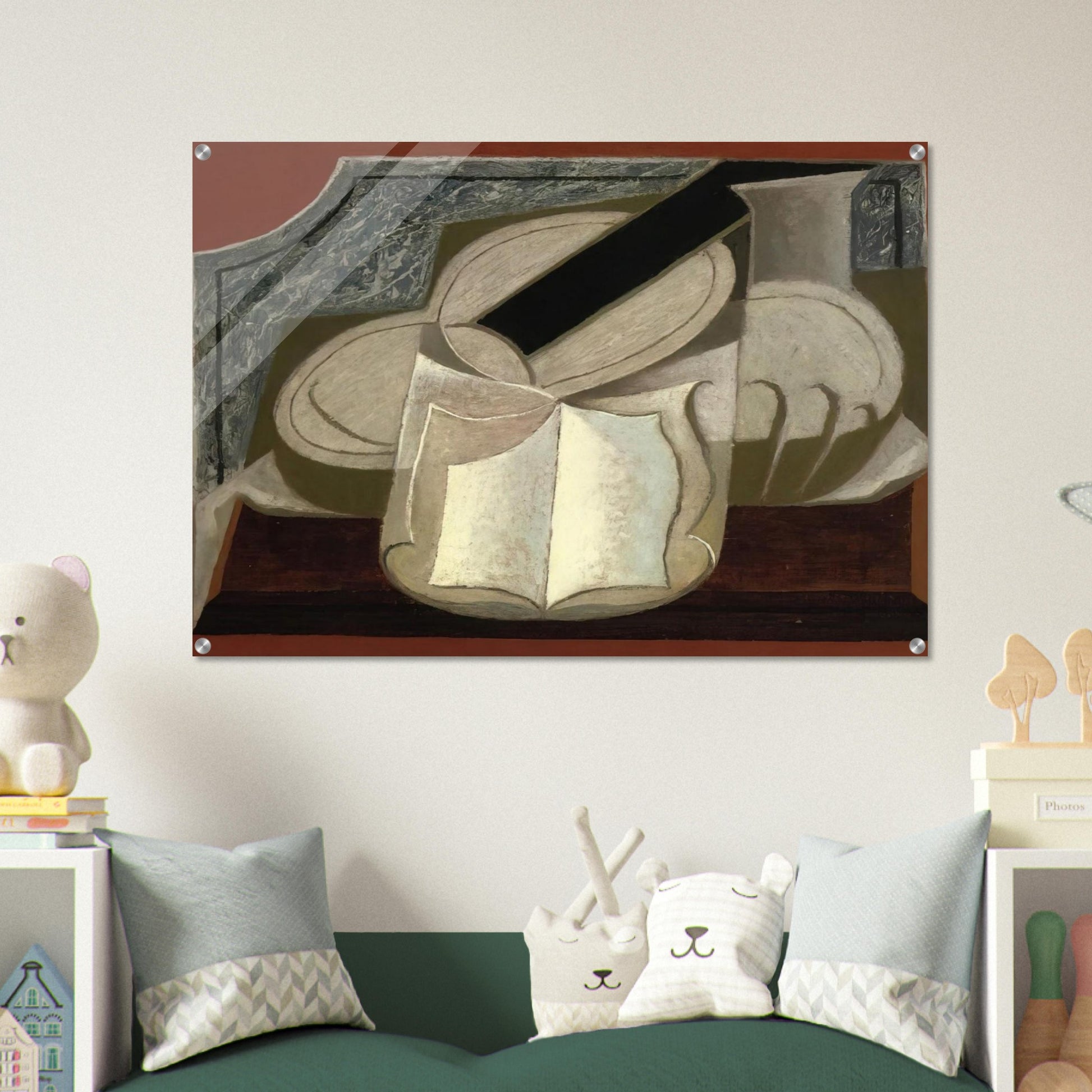 BOOK AND GUITAR 1925 - Juan Gris Acrylic Print - 70x100 cm / 28x40″ inches | Juan Gris Wall Art | Juan Gris Prints