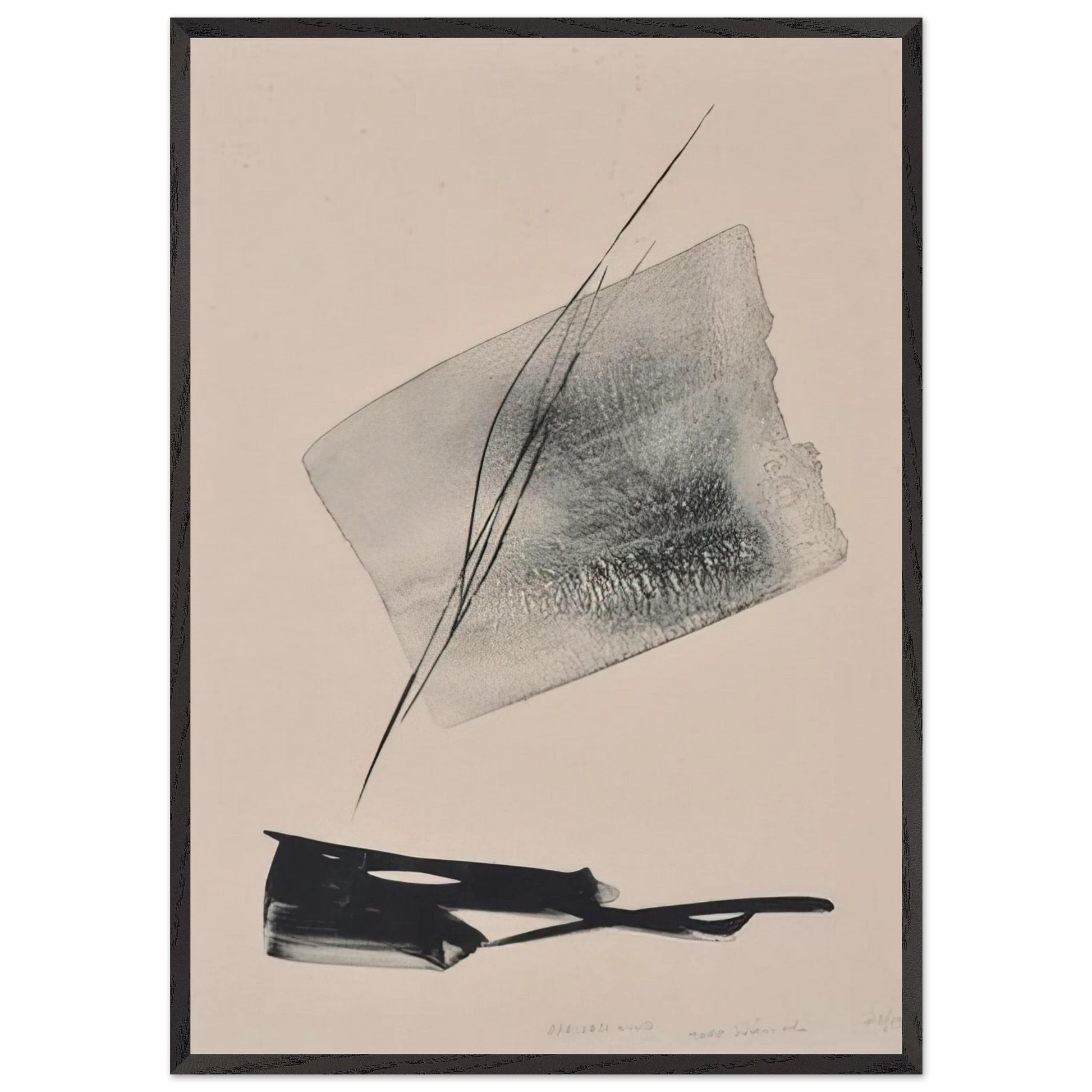 Arrived Wind - Abstract Expressionism - Toko Shinoda Framed Art Print – Black Wooden Frame - Default Title - -Framed Art Print