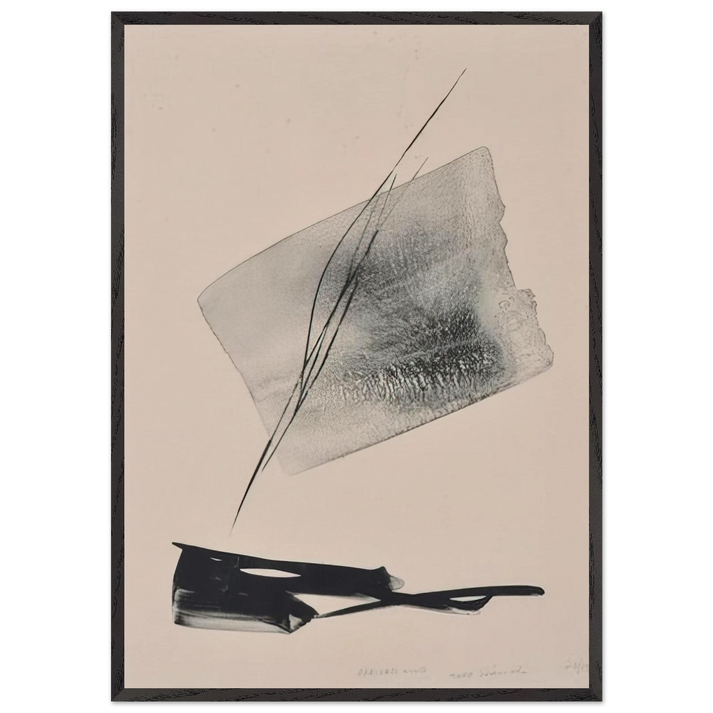 Arrived Wind - Abstract Expressionism - Toko Shinoda 70x100 cm / 28x40 inches Framed Art Print – Black Wooden Frame