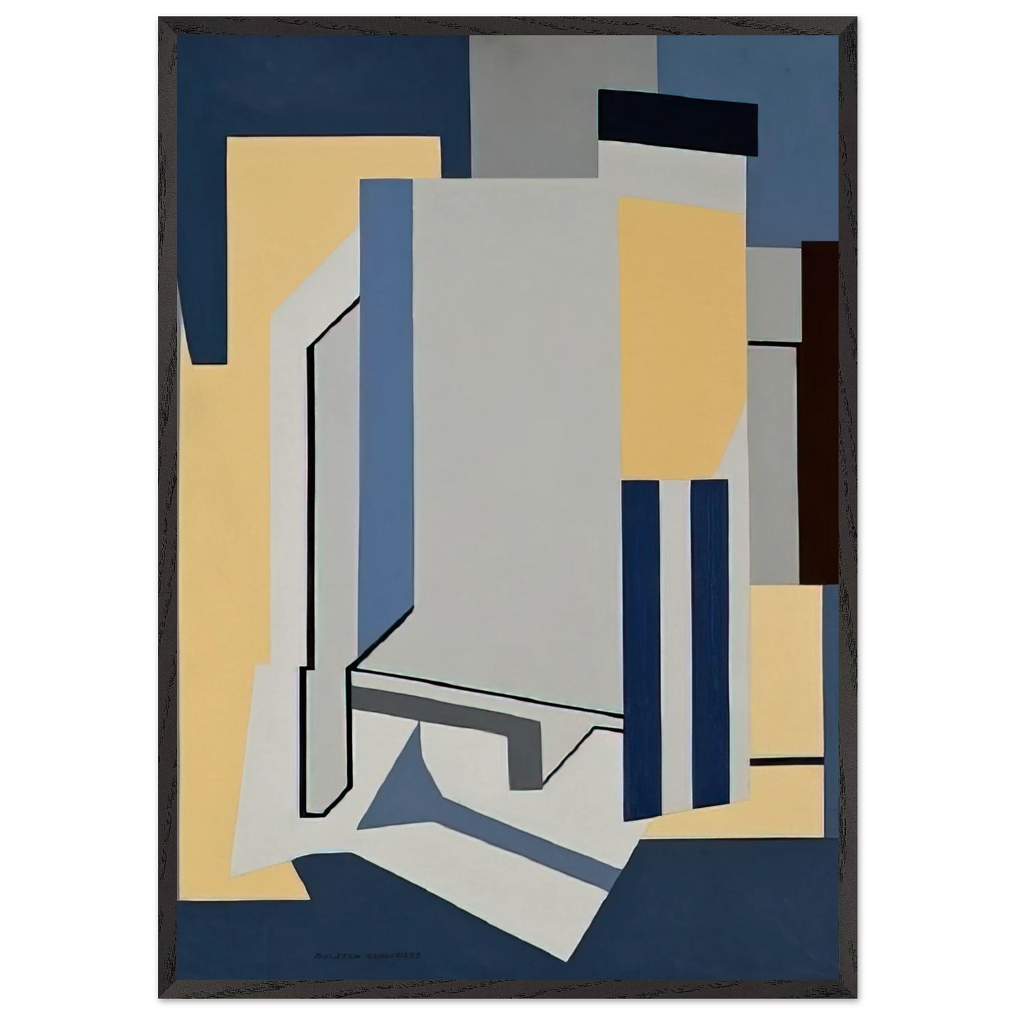 St Ann Street - 1954 - Ralston Crawford Framed Art Print – Black Wooden Frame - Default Title - -Framed Art Print