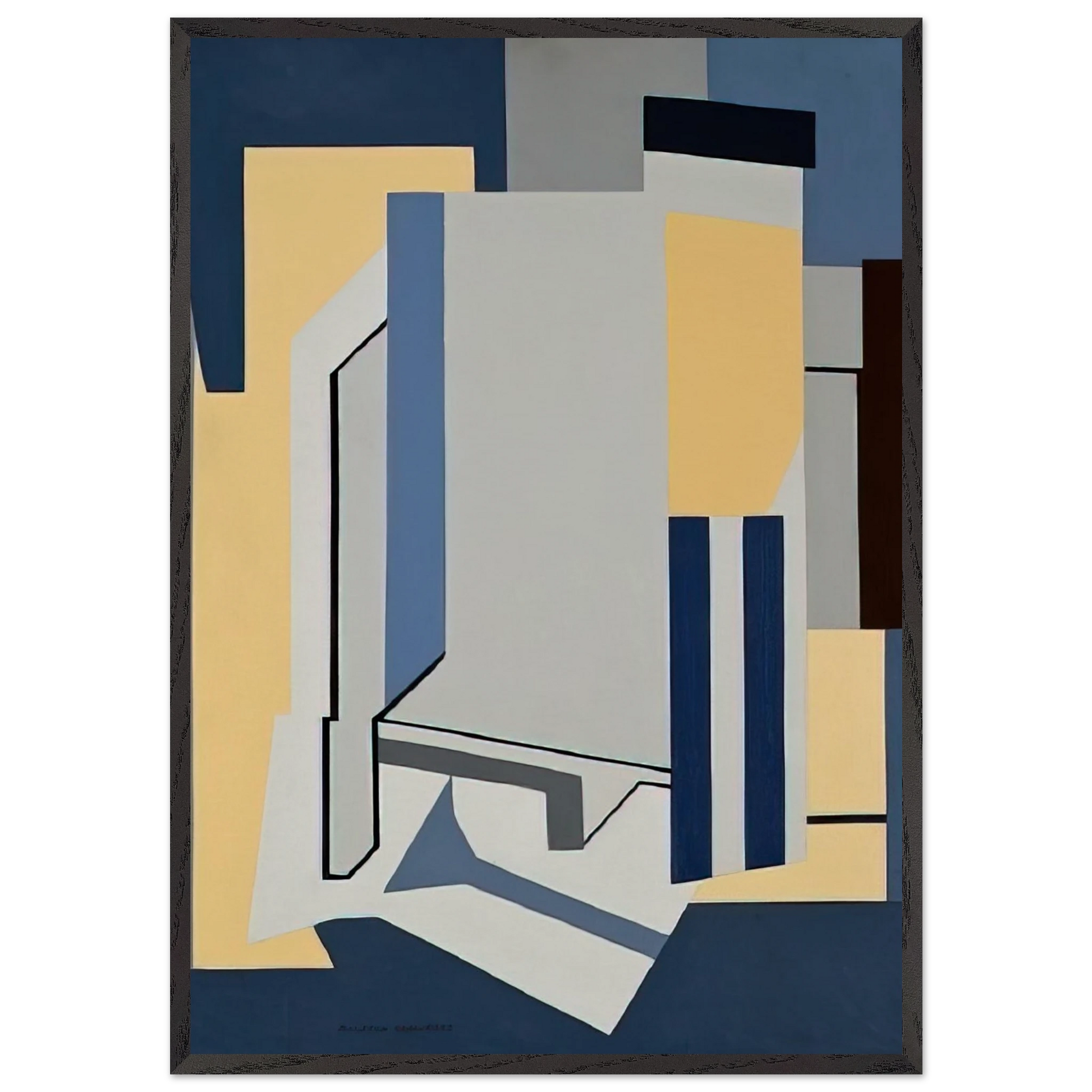 St Ann Street - 1954 - Ralston Crawford Framed Art Print – Black Wooden Frame - Default Title - -Framed Art Print