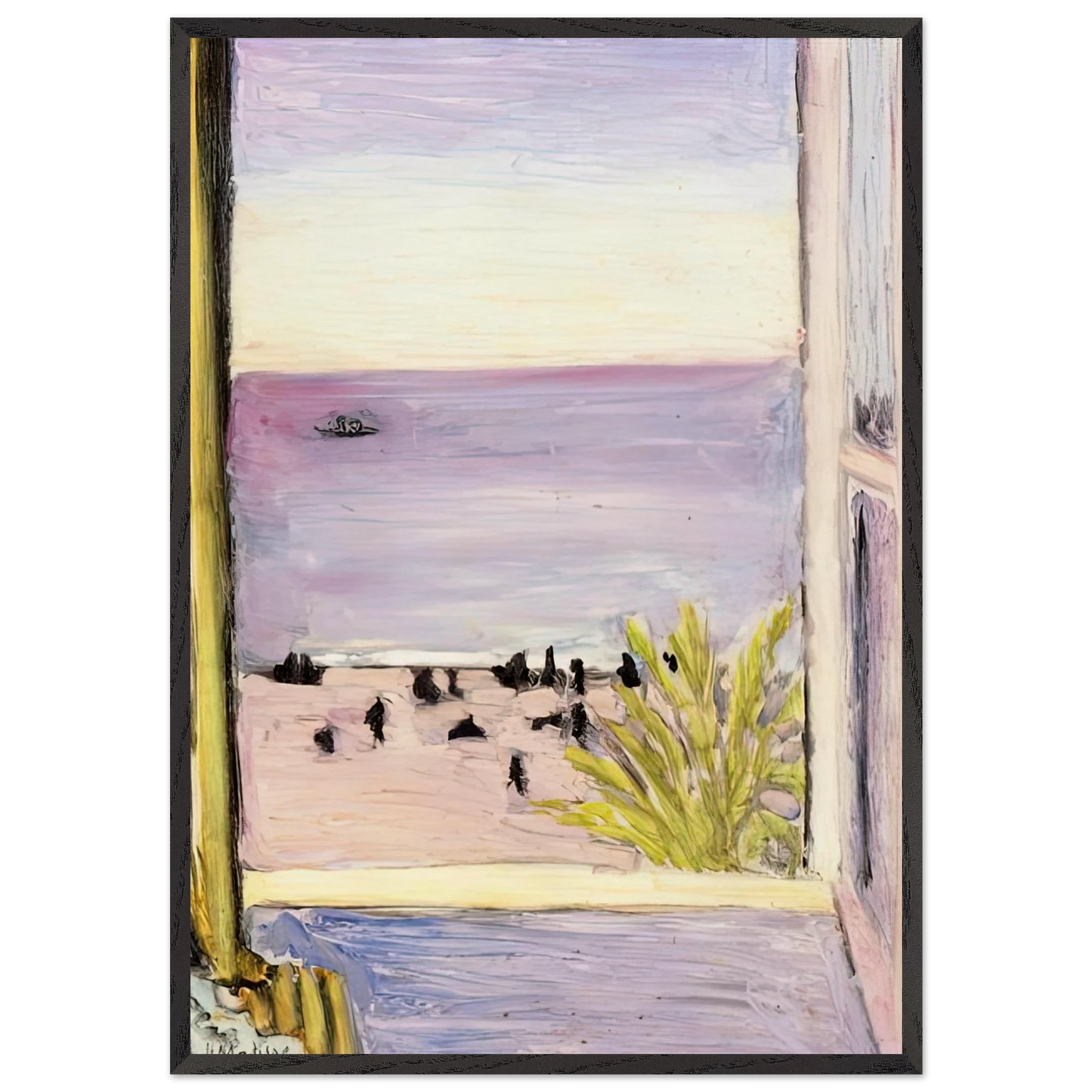 THE OPEN WINDOW 1921 N1 - Henri Matisse Framed Art Print – Black Wooden Frame - Default Title - -Framed Art Print