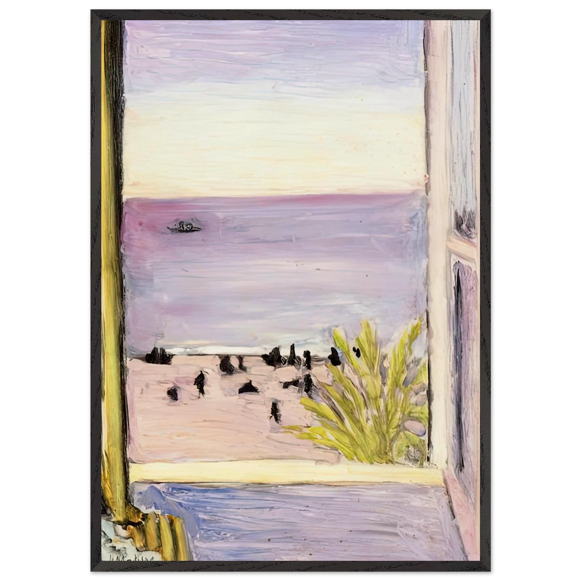 THE OPEN WINDOW 1921 N1 - Henri Matisse Framed Art Print – Black Wooden Frame - Default Title - -Framed Art Print