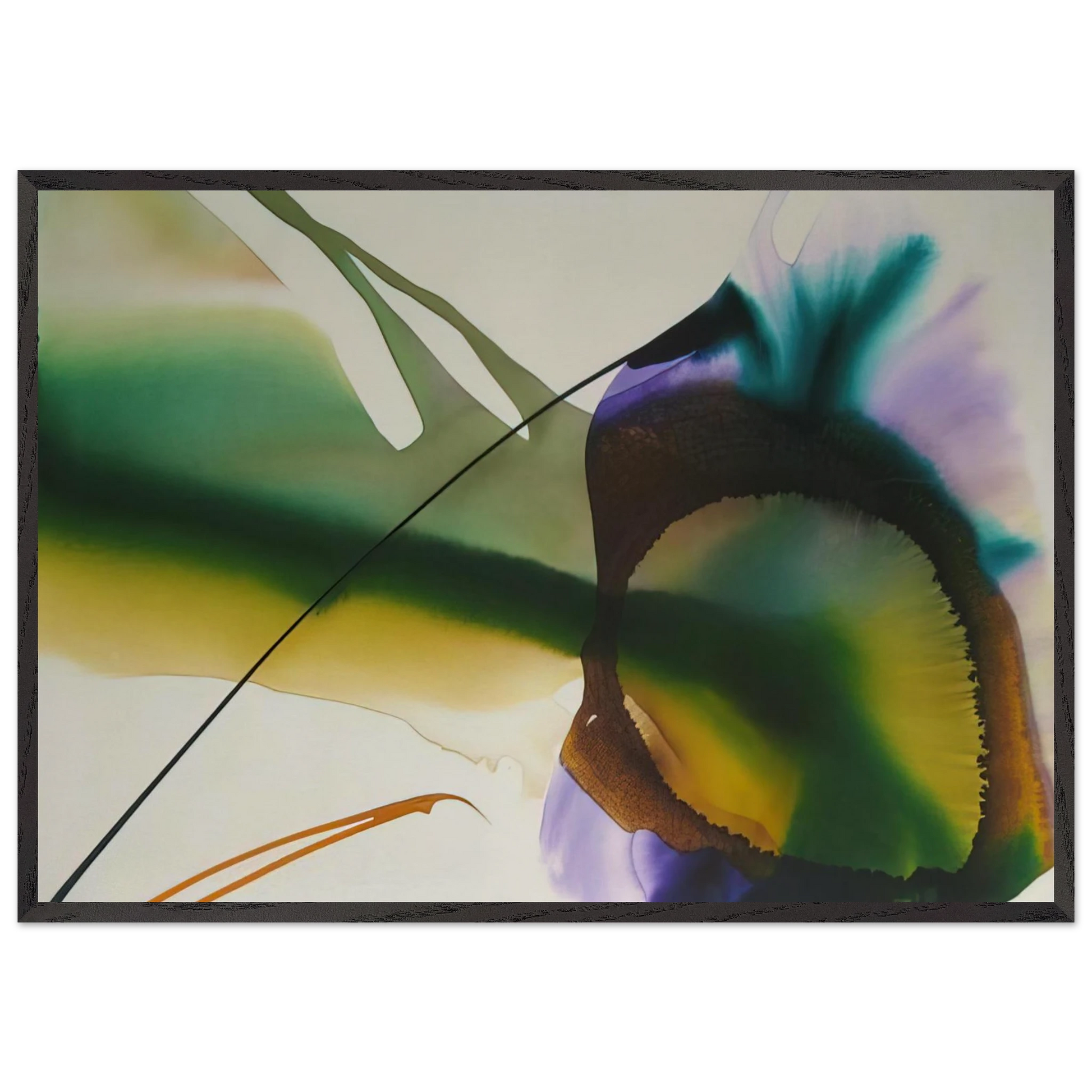 Phenomena Amber Sight - Paul Jenkins Framed Art Print – Black Wooden Frame - Default Title - -Framed Art Print