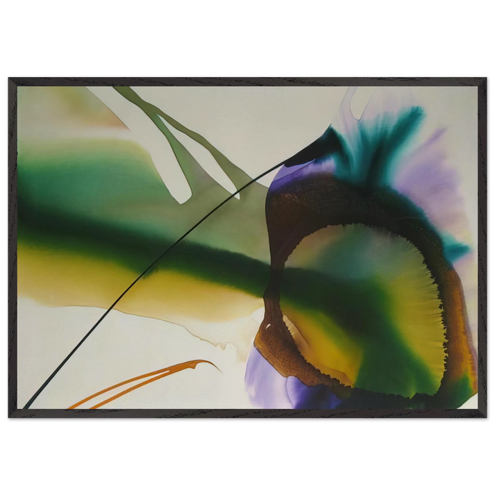 Phenomena Amber Sight - Paul Jenkins 70x100 cm / 28x40 inches Framed Art Print – Black Wooden Frame