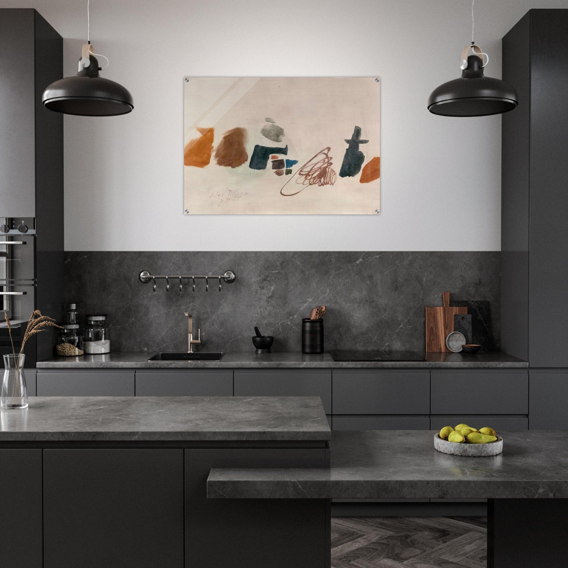 3.9.56 II - 1956 - Julius Bissier Acrylic Print - 70x100 cm / 28x40″ inches | Julius Bissier Wall Art | Julius Bissier Prints