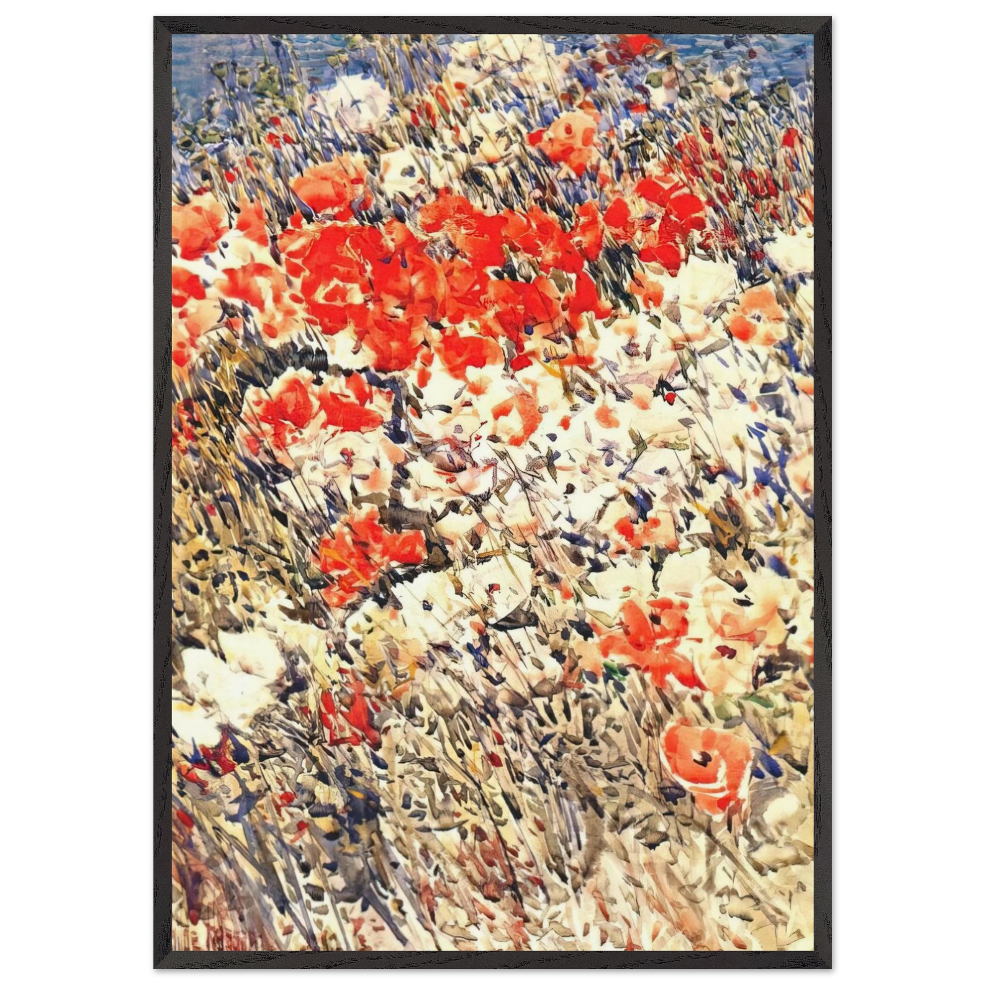 The island garden - Childe Hassam Framed Art Print – Black Wooden Frame - Default Title - -Framed Art Print