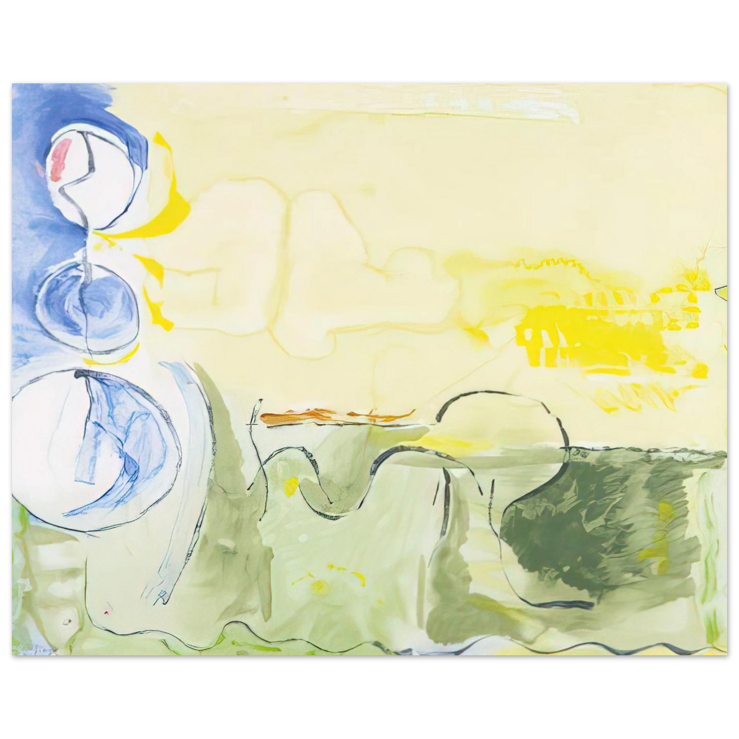 Helen Frankenthaler - Flotilla - 2006 Wall art - 15x20 cm / 6x8 inches - Premium Wooden Framed Poster With Fine Art Paper - White frame