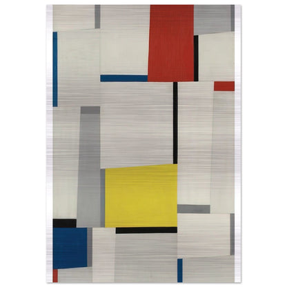 Relational Painting #65 - 1953 - Fritz Glarner Brushed Aluminum Print - 70x100 cm / 28x40 inches | Fritz Glarner Aluminum Print | Fritz Glarner Prints