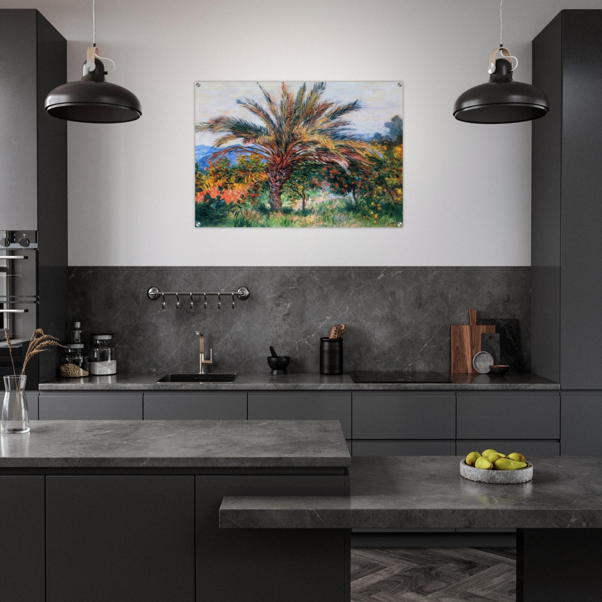 Palm Tree at Bordighera - claude monet Acrylic Print - 70x100 cm / 28x40″ inches | claude monet Wall Art | claude monet Prints