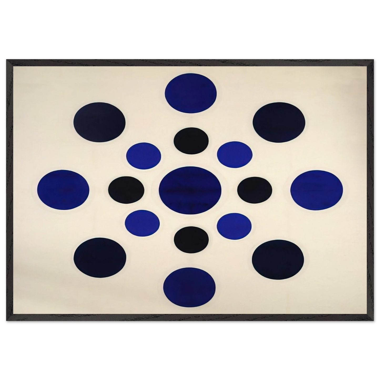 On Blue - 1963 - Thomas Downing Framed Art Print – Black Wooden Frame - Default Title - -Framed Art Print