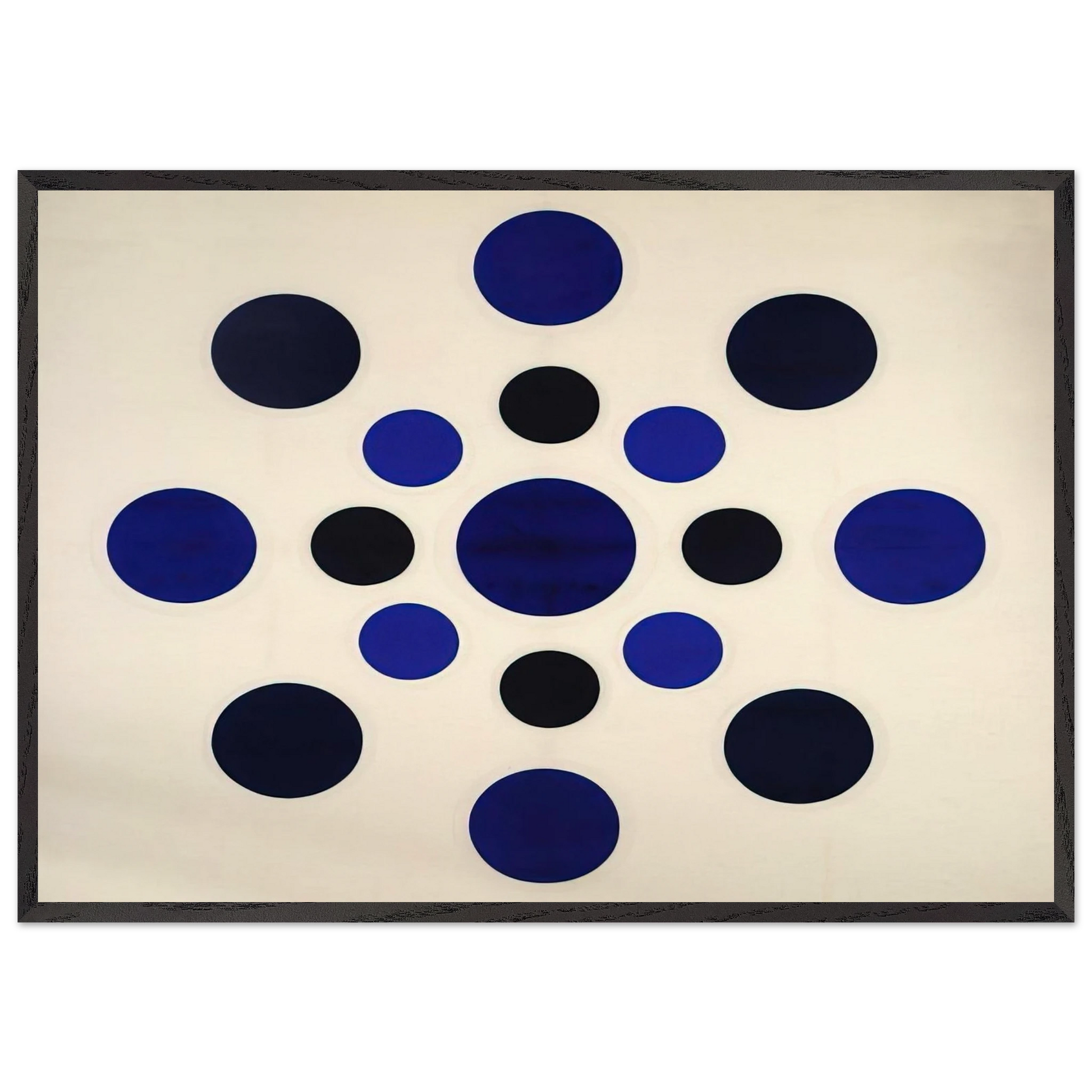 On Blue - 1963 - Thomas Downing Framed Art Print – Black Wooden Frame - Default Title - -Framed Art Print