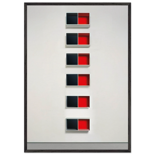 Untitled Menziken 88-16 - 1988 - Donald Judd 70x100 cm / 28x40 inches Framed Art Print – Black Wooden Frame