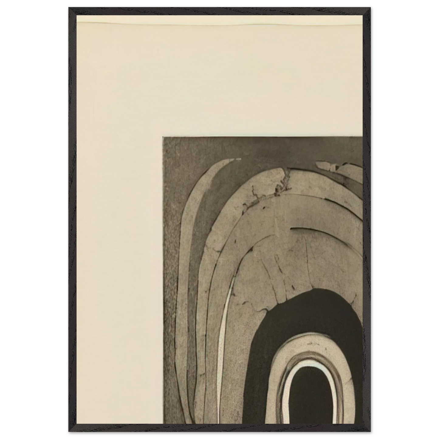 ETCHING ONE 1967 - Lee Bontecou Framed Art Print – Black Wooden Frame - Default Title - -Framed Art Print