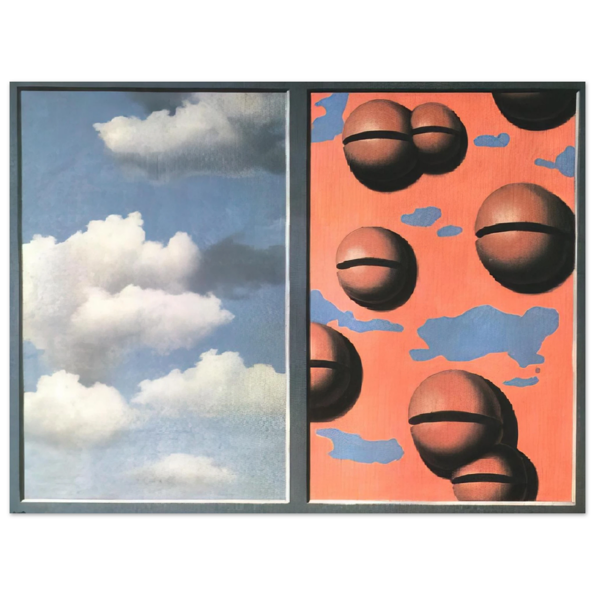 Rene Magritte - PINK BELLES TATTERED SKIES 1930 Fine Art Poster - Default Title