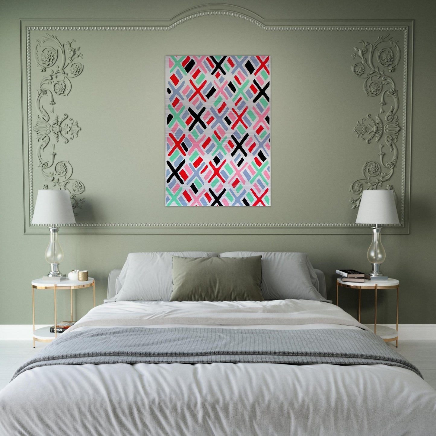 COMPOSITION 34 - Sonia Delaunay Brushed Aluminum Print - 70x100 cm / 28x40 inches | Sonia Delaunay Aluminum Print | Sonia Delaunay Prints