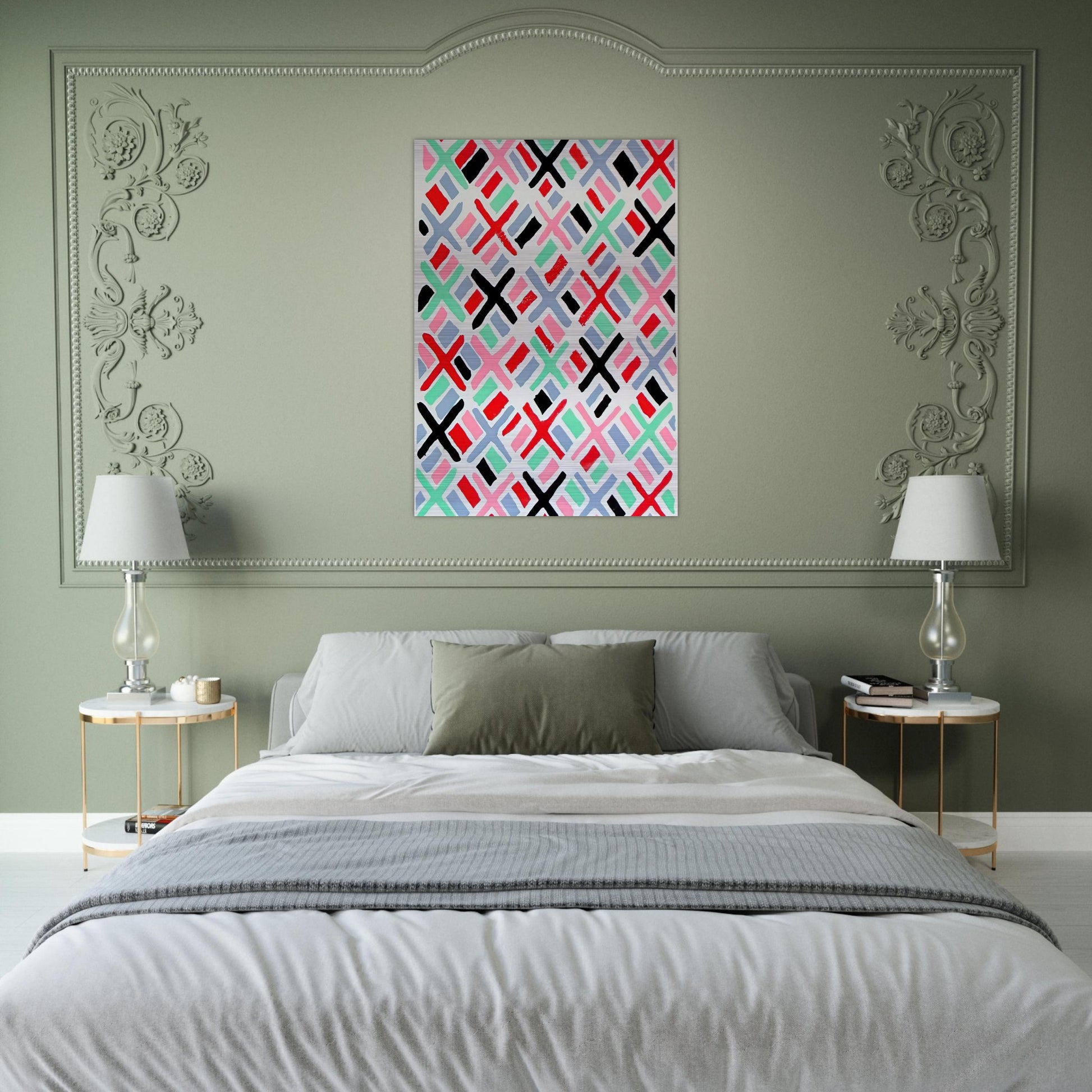 COMPOSITION 34 - Sonia Delaunay Brushed Aluminum Print - 70x100 cm / 28x40 inches | Sonia Delaunay Aluminum Print | Sonia Delaunay Prints