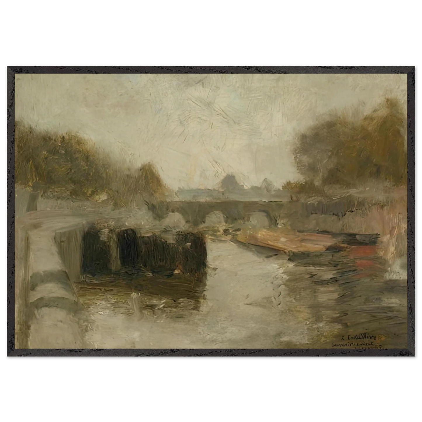 LE PONT 1895 - Henri Matisse Framed Art Print – Black Wooden Frame - Default Title - -Framed Art Print