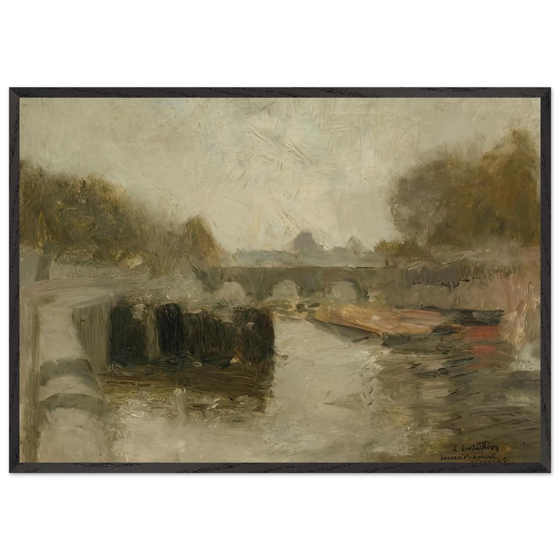 LE PONT 1895 - Henri Matisse Framed Art Print – Black Wooden Frame - Default Title - -Framed Art Print