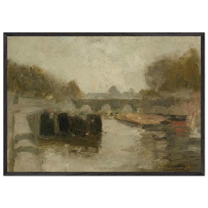 LE PONT 1895 - Henri Matisse 70x100 cm / 28x40 inches Framed Art Print – Black Wooden Frame