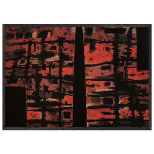 La Sixieme Heure - 1958 - Alfred Manessier Framed Art Print – Black Wooden Frame - Default Title - -Framed Art Print