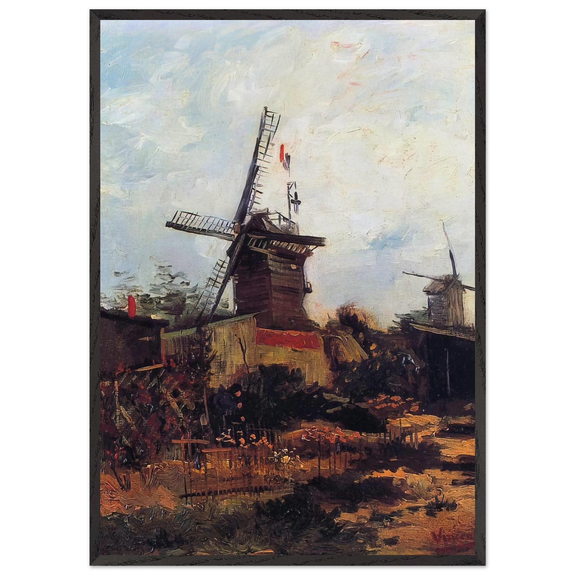 The Mill of Blute End - Vincent van Gogh Framed Art Print – Black Wooden Frame - Default Title - -Framed Art Print