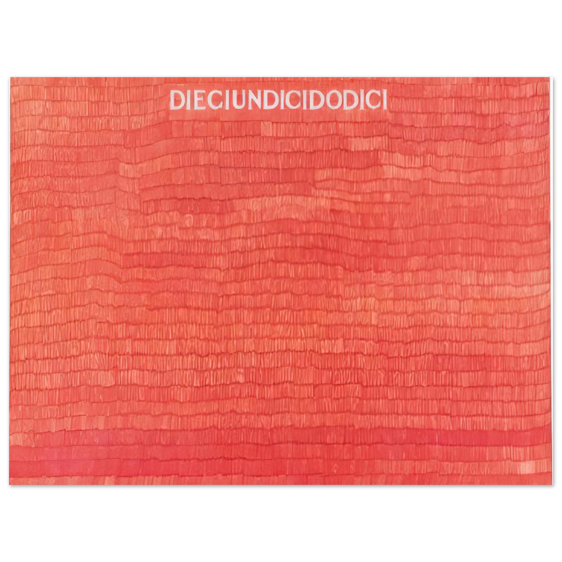 Alighiero Boetti - DIECIUNDICIDODICI 1980 Fine Art Poster - Default Title