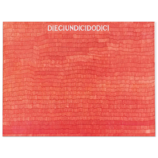 Alighiero Boetti - DIECIUNDICIDODICI 1980 Fine Art Poster - Default Title