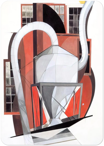 Machinery - 1920 By Charles Demuth Pack of 10 Post Cards | Charles Demuth Post Cards | A6 (10.5 x 14.8 cm) - 4.1 x 5.8 inches