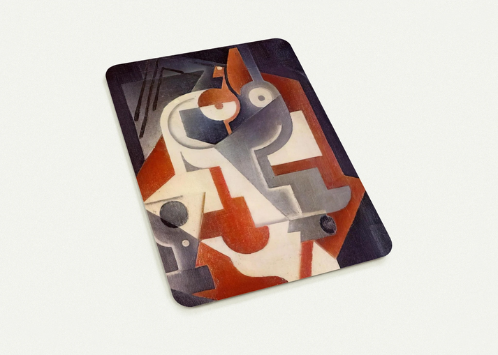 NEWSPAPER GLASS AND PEAR 1917 By Juan Gris Pack of 10 Post Cards | Juan Gris Post Cards | A6 (10.5 x 14.8 cm) - 4.1 x 5.8 inches