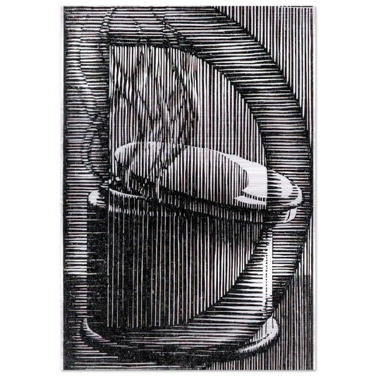 INITIAL D - MC Escher Brushed Aluminum Print - 70x100 cm / 28x40 inches | MC Escher Aluminum Print | MC Escher Prints