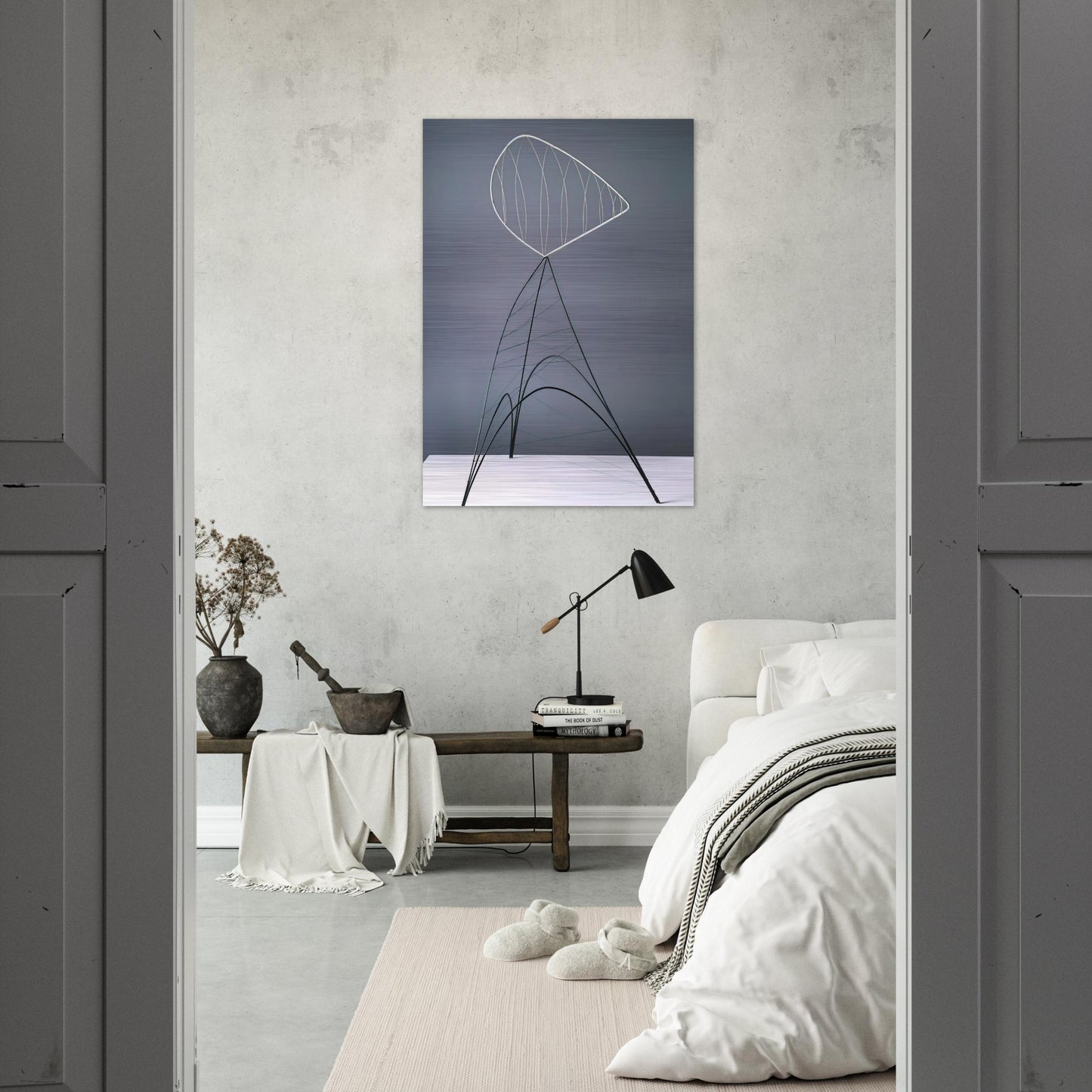 HOLLOW EGG 1939 - Alexander Calder Brushed Aluminum Print - 70x100 cm / 28x40 inches | Alexander Calder Aluminum Print | Alexander Calder Prints