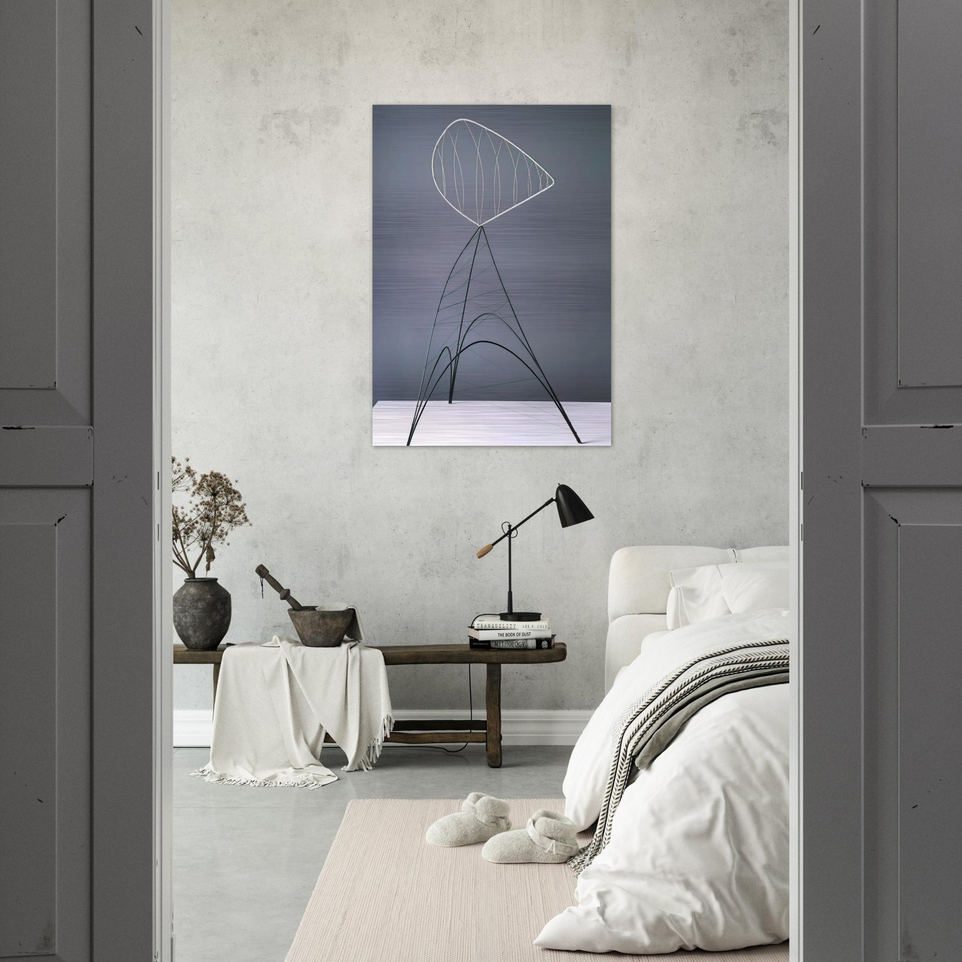 HOLLOW EGG 1939 - Alexander Calder Brushed Aluminum Print - 70x100 cm / 28x40 inches | Alexander Calder Aluminum Print | Alexander Calder Prints